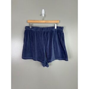 Aerie blue velvet lounge shorts size xl loungewear cozy soft